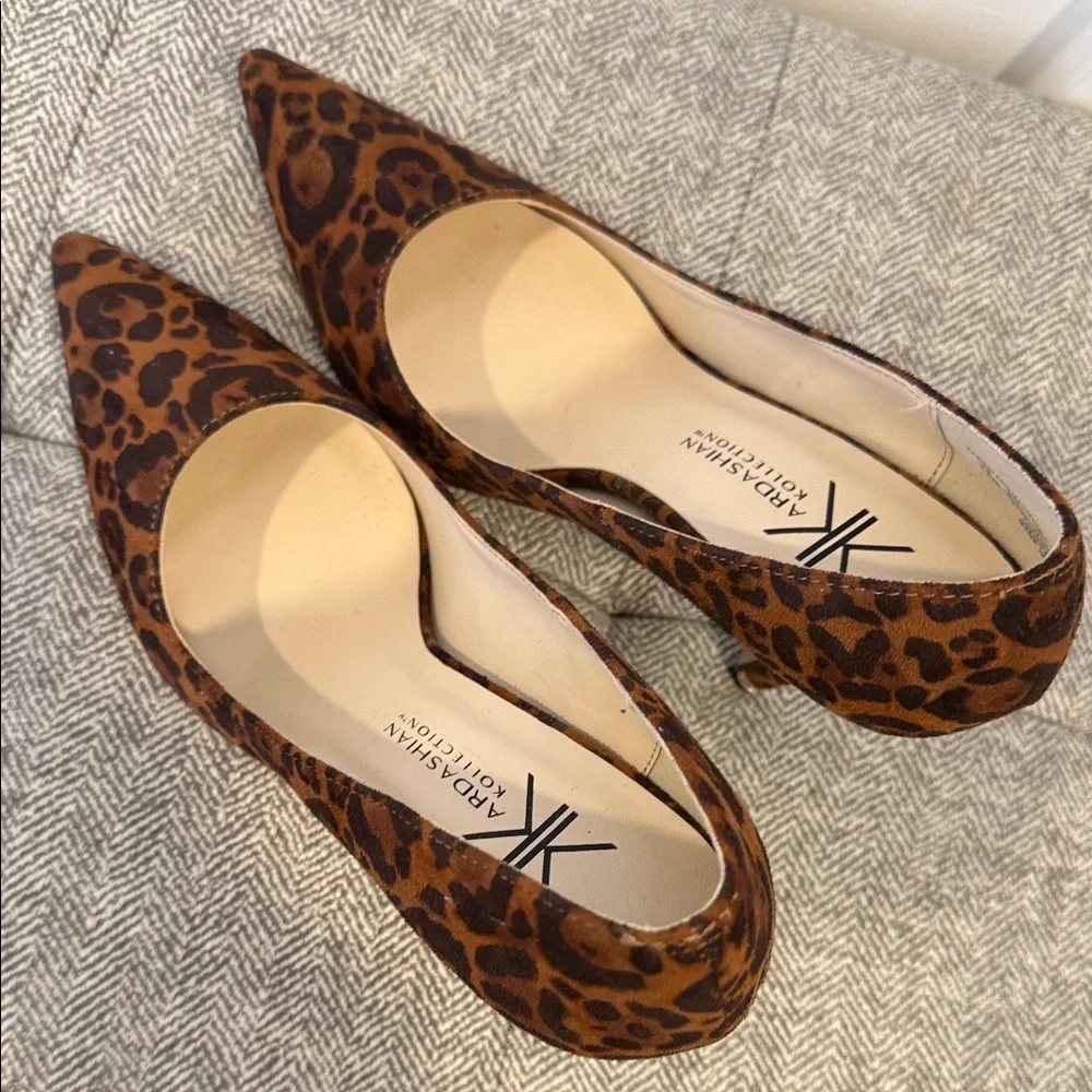 Kardashian Kollection leopard print stiletto heels